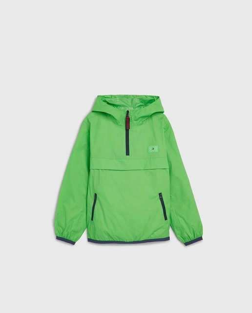 Imagen 0 de Chaqueta de niño impermeable con cierre cuello con cremallera y capucha