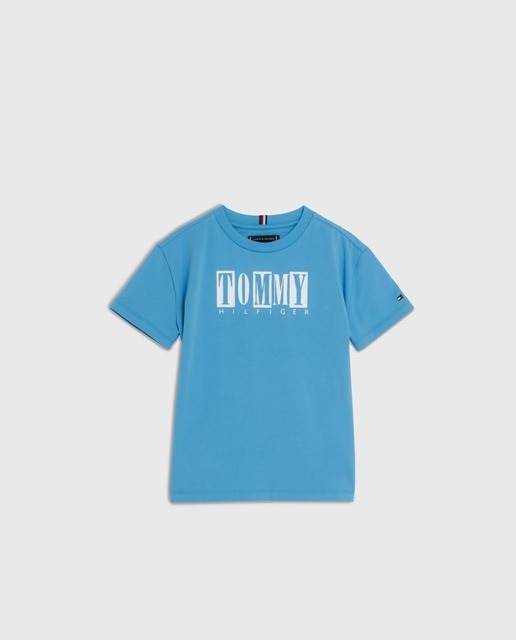 Imagen 0 de Camiseta de bebé niño de manga corta con logo Tommy  y cuello redondo