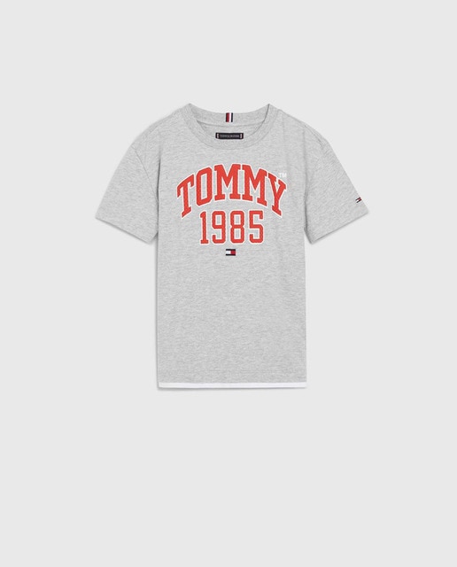 Imagen 0 de Camiseta de niño de manga corta con logo Tommy y cuello redondo