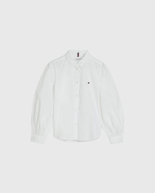 Imagen 0 de Camisa de niña con mangas abullonadas y logo