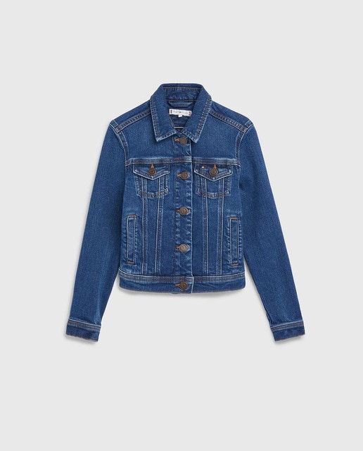 Imagen 0 de Cazadora vaquera de niña entallada con botones