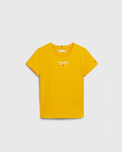 Imagen 0 de Camiseta de niña de cuello redondo y manga corta