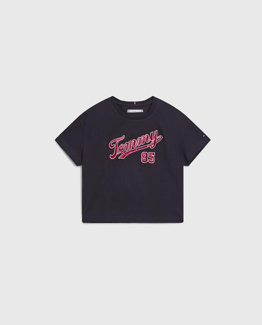 Imagen 0 de Camiseta de niña de cuello redondo y manga corta