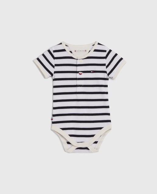 Imagen 0 de Body de bebé niño de manga corta y logo Tommy