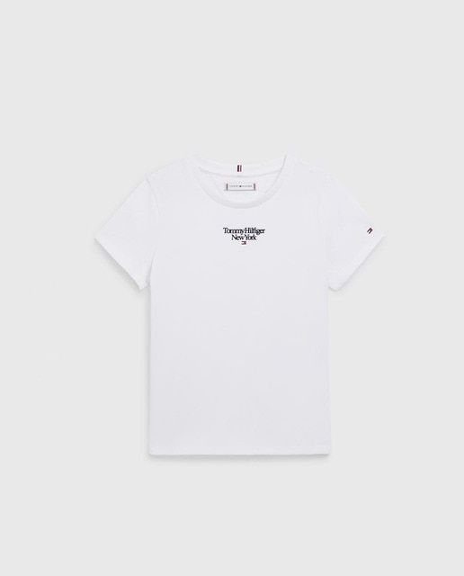 Imagen 0 de Camiseta de niña de cuello redondo y manga corta