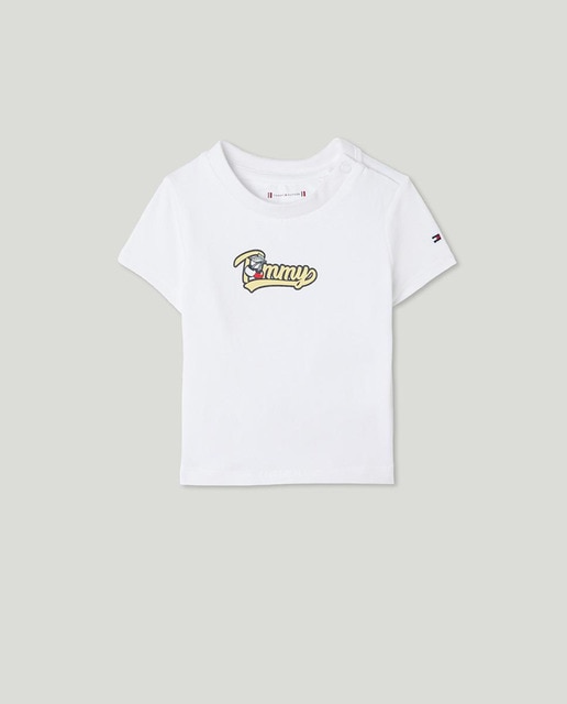 Imagen 0 de Camiseta de bebé niña de manga corta y logo Tommy