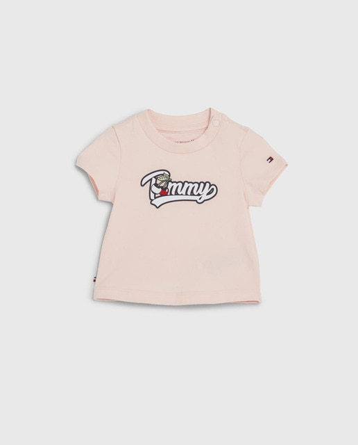 Imagen 0 de Camiseta de bebé niña de manga corta y logo Tommy