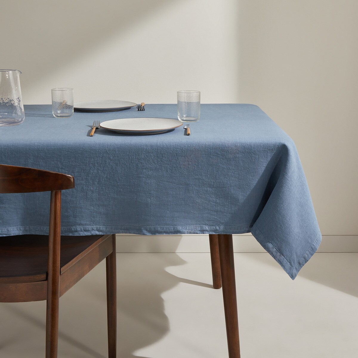 Toalha de Mesa Linho Room Azul-1