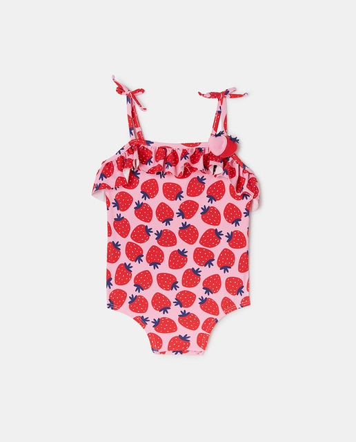 Imagen 0 de Bañador de bebé niña con estampado fresas