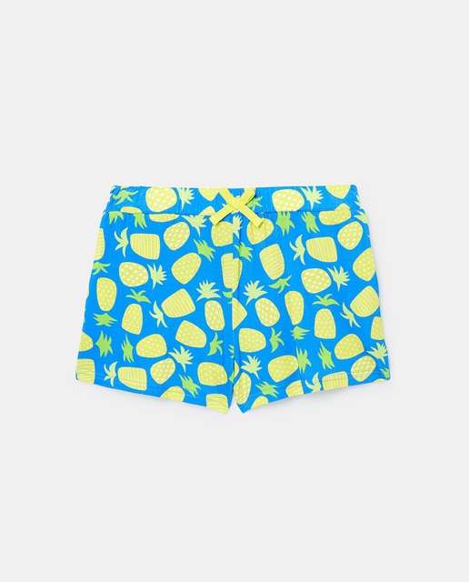 Imagen 0 de Short de playa de niña con estampado de piñas