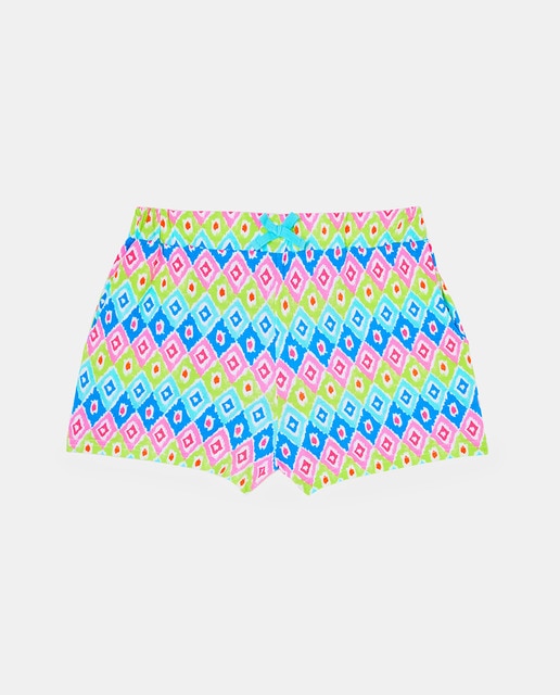 Imagen 0 de Short de niña con estampado geométrico multicolor