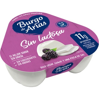 queso fresco natural sin lactosa mini pack 3 x 72 g envase 216 g - Burgo De Arias