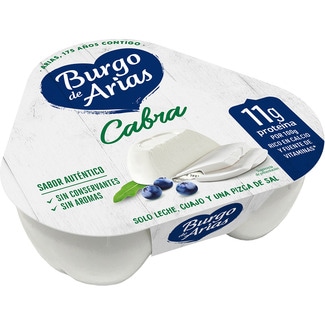 queso fresco de cabra mini pack 3 x 70 g envase 210 g - Burgo De Arias