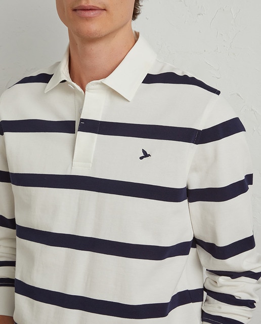 Imagen 0 de Polo manga larga de rayas rugby de hombre