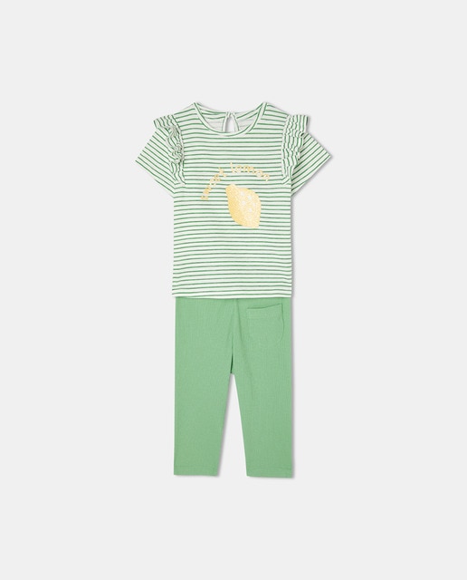 Imagen 0 de Conjunto bebé niña manga corta y leggins