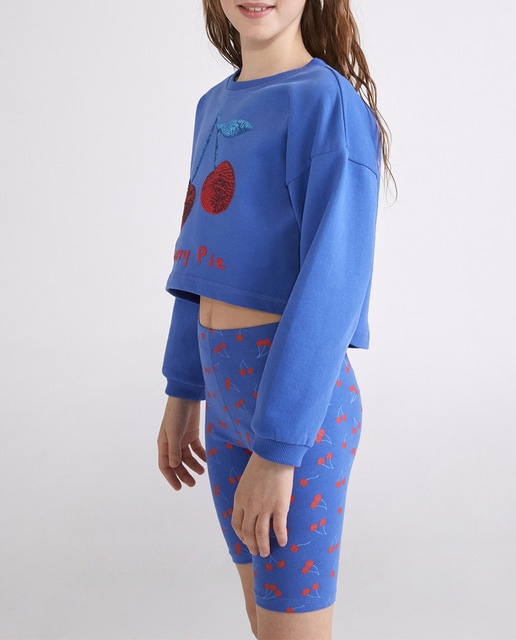 Imagen 0 de Sudadera de niña cuello redondo manga larga