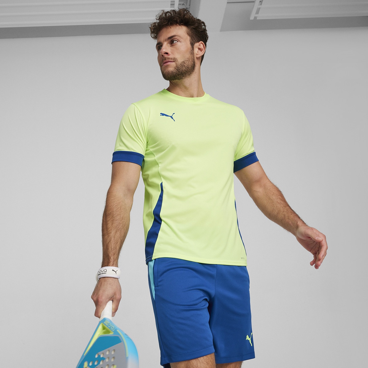 T-shirt Individual Padel Amarelo / Azul-1