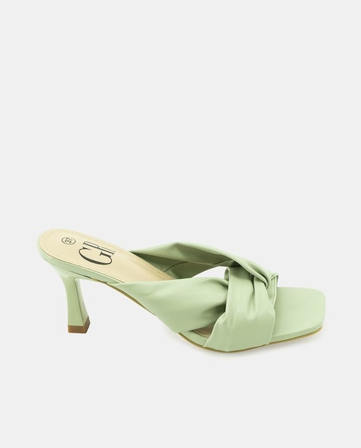 Imagen 0 de Sandalia de tacón color menta