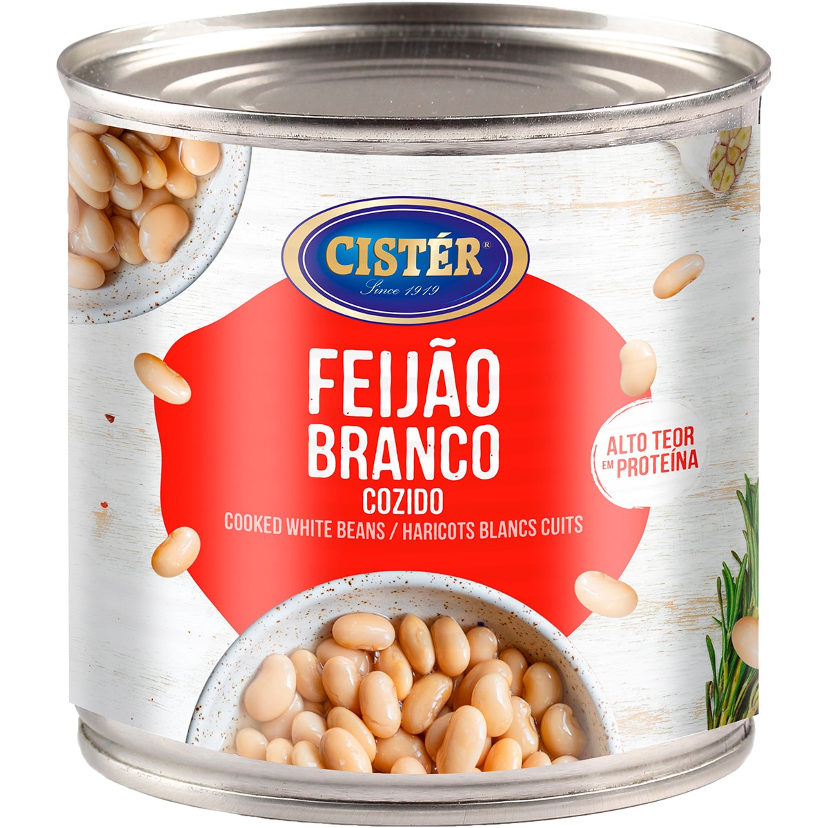 Feijão Branco Cozido lata 850 g