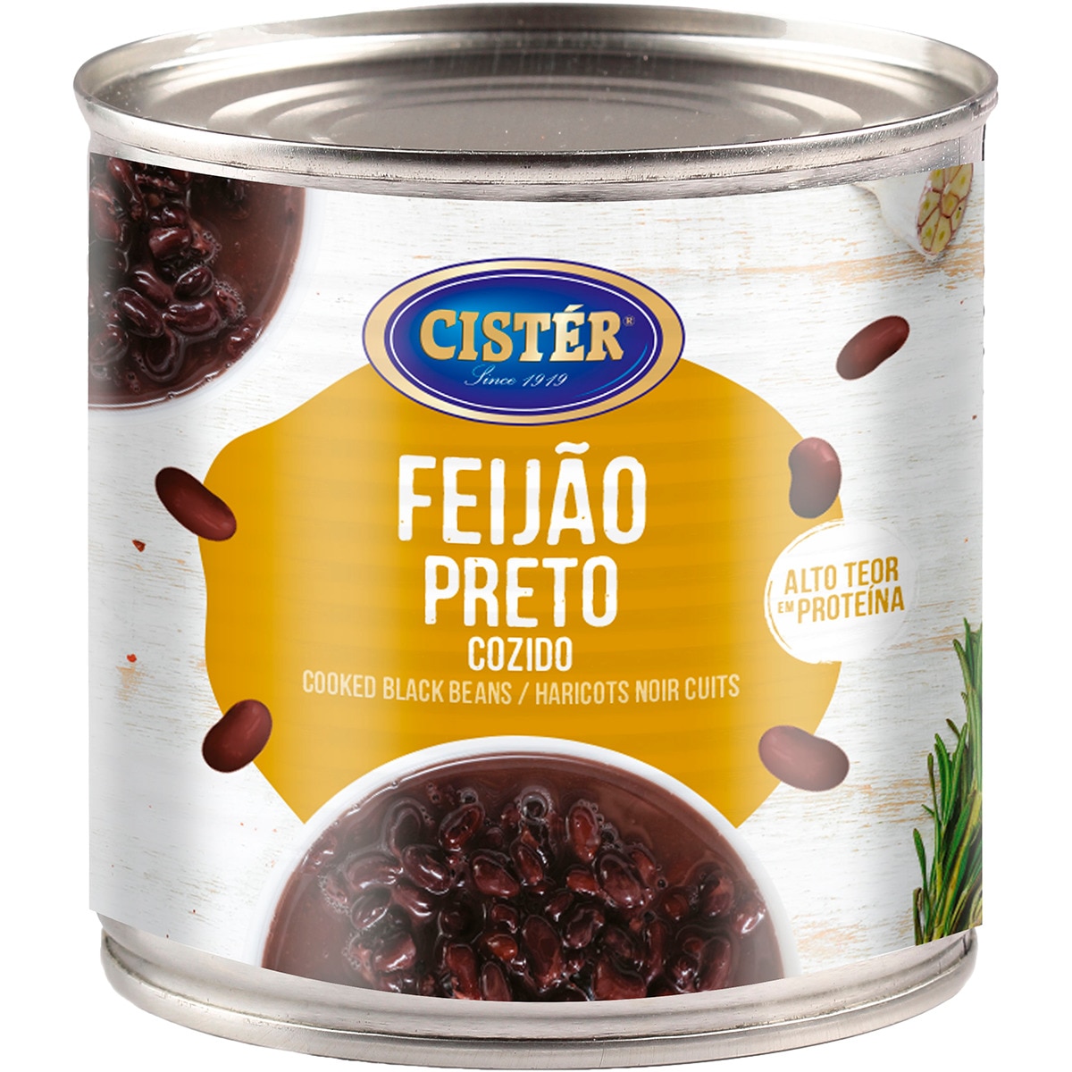 Feijão Preto Cozido lata 420 g