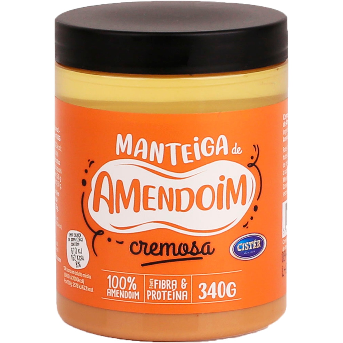 Manteiga de Amendoim Cremosa frasco 340 g