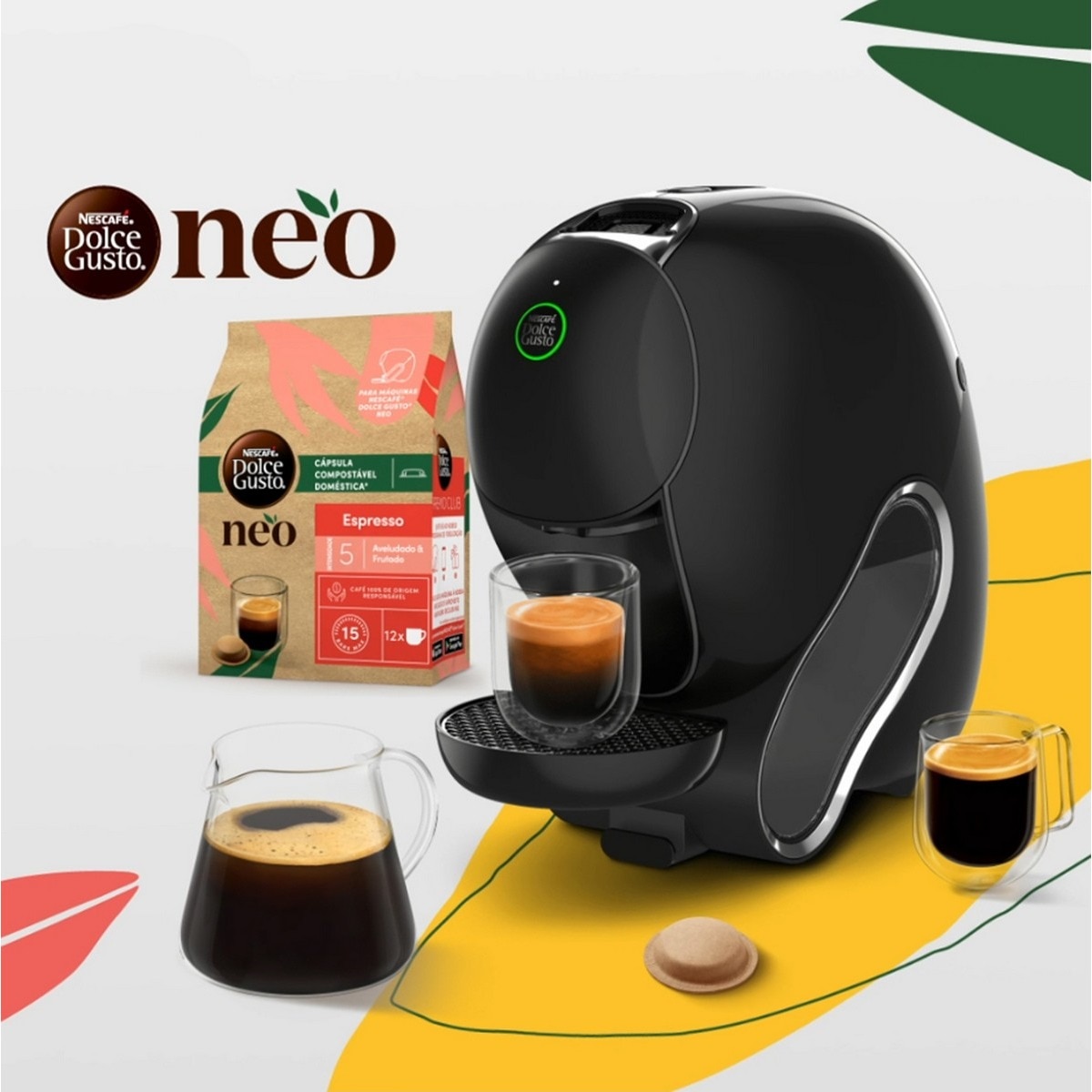 Máquina de Café Nescafé Dolce Gusto NEO Krups KP830810 Tecnologia SmartBrew™, Cápsulas em Papel - Preto Preto-4