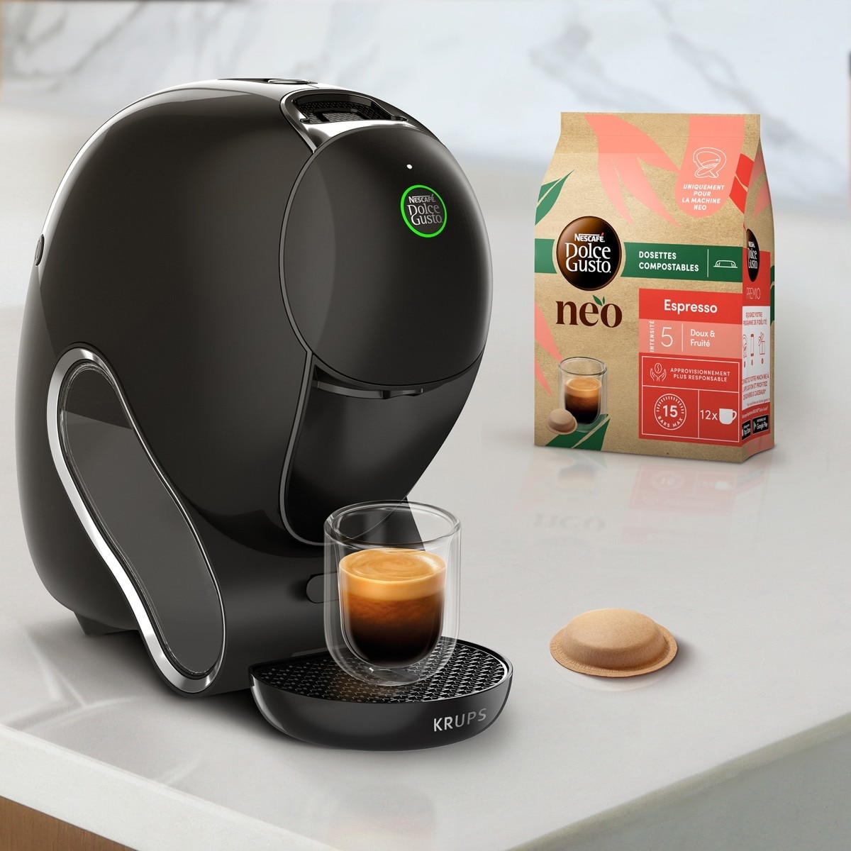 Máquina de Café Nescafé Dolce Gusto NEO Krups KP830810 Tecnologia SmartBrew™, Cápsulas em Papel - Preto Preto-3
