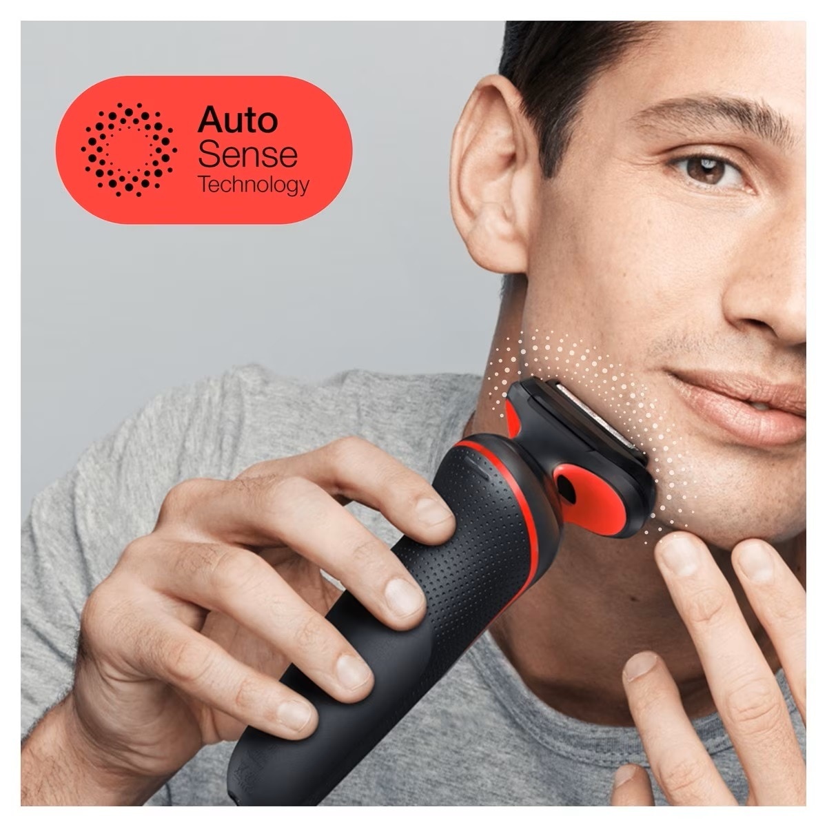 Máquina de Barbear Braun Series 5 51-R1000 S EasyClean - Preto e Vermelho Preto / Vermelho-4