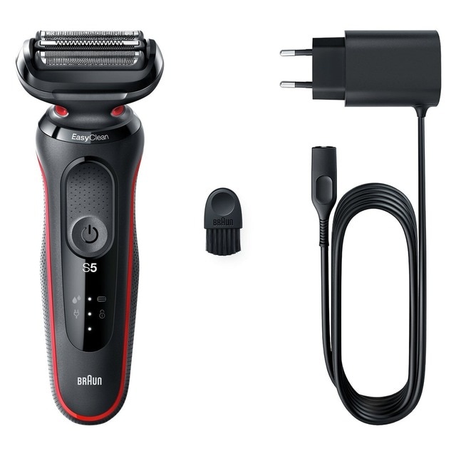 Imagem 0 de Máquina de Barbear Braun Series 5 51-R1000 S EasyClean - Preto e Vermelho