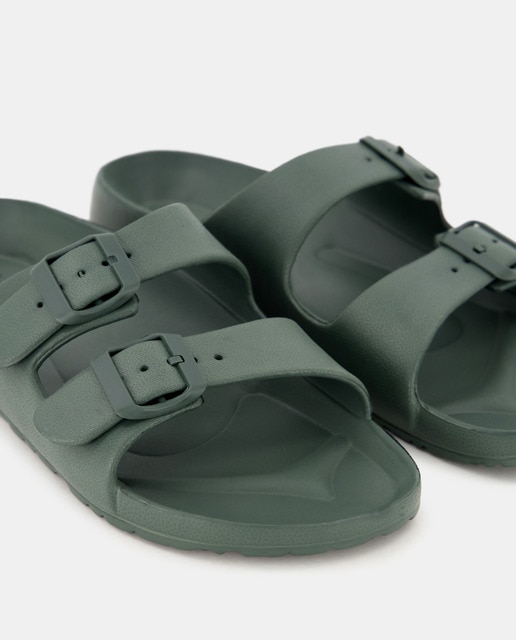 Sandalias De Goma Cangrejeras Hombre Chanclas De Hebilla Sandalia