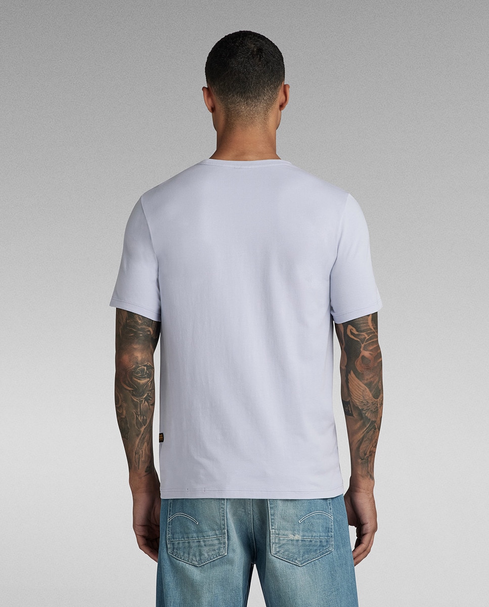 T-shirt Base Slim em Algodão Orgânico com Manga Curta Cinzento-claro-2