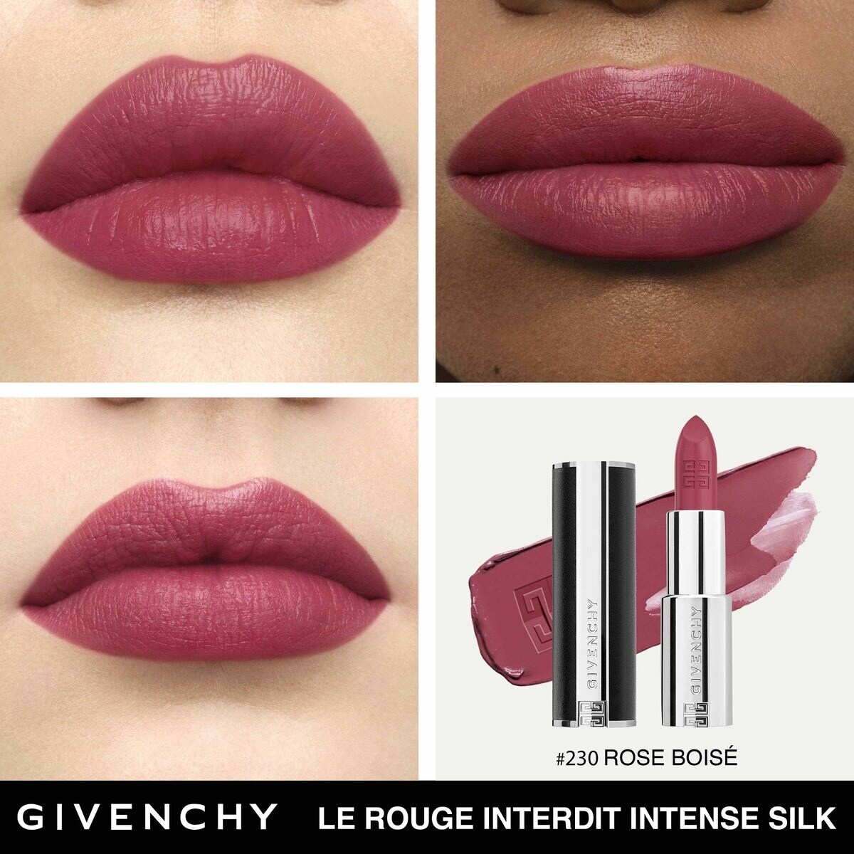 Baton Le Rouge Interdit Intense Silk - 3,4 g N230 - Rose Boisé-3