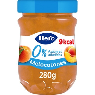 confitura de melocotones 0% azúcares añadidos frasco 280 g - Hero