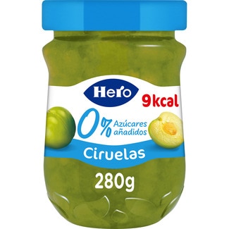 confitura ciruelas 0% azúcares añadidos frasco 280 g - Hero