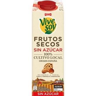 Fusión bebida de frutos secos (almendras,avellanas,nueces y anacardos) Sin Azúcar brik 1 l - Vivesoy