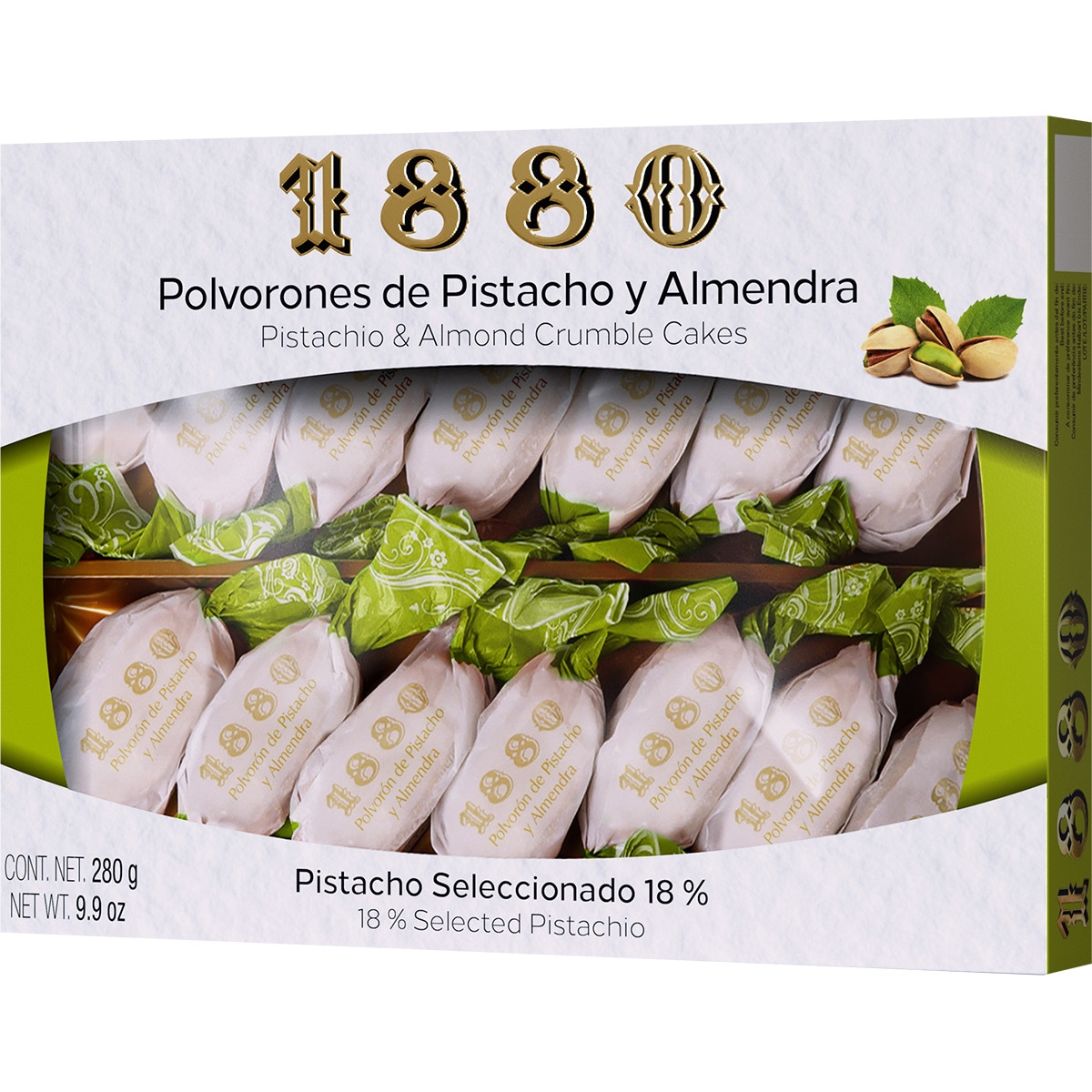 polvorones de pistacho y almendras Calidad Suprema estuche 280 g