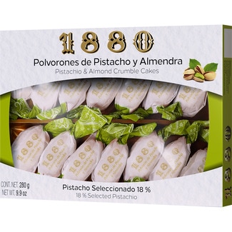 polvorones de pistacho y almendras Calidad Suprema estuche 280 g - 1880