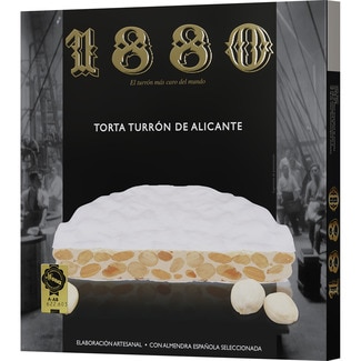 torta de turrón duro de Alicante IGP Jijona estuche 200 g - 1880