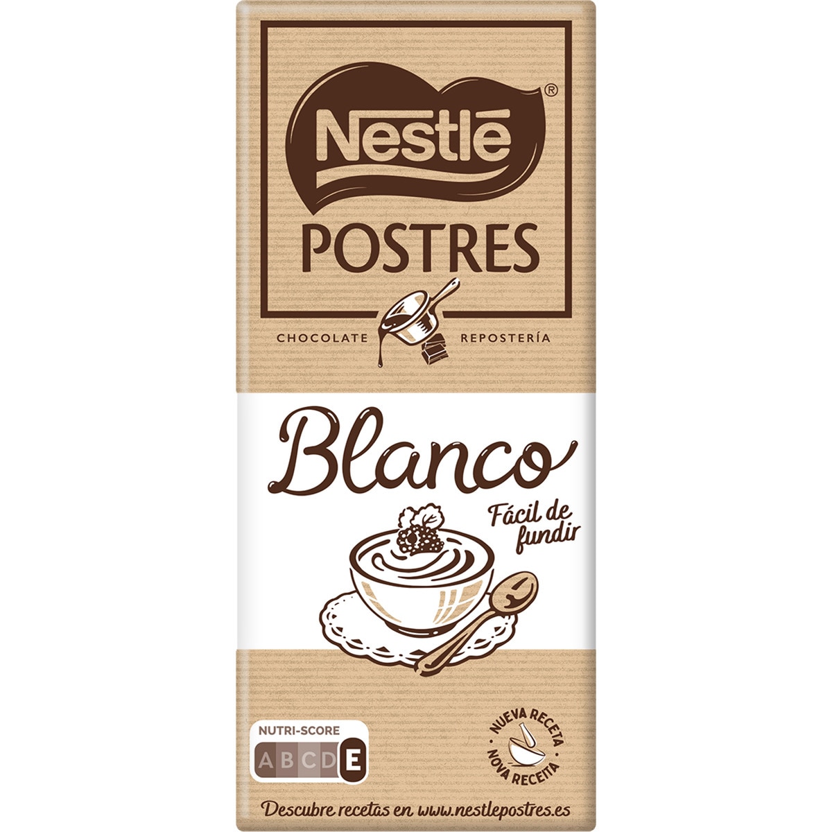 chocolate blanco para repostería fácil de fundir tableta 170 g