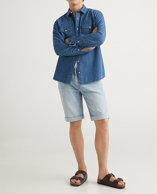 Imagen 0 de Bermuda vaquera de hombre straight