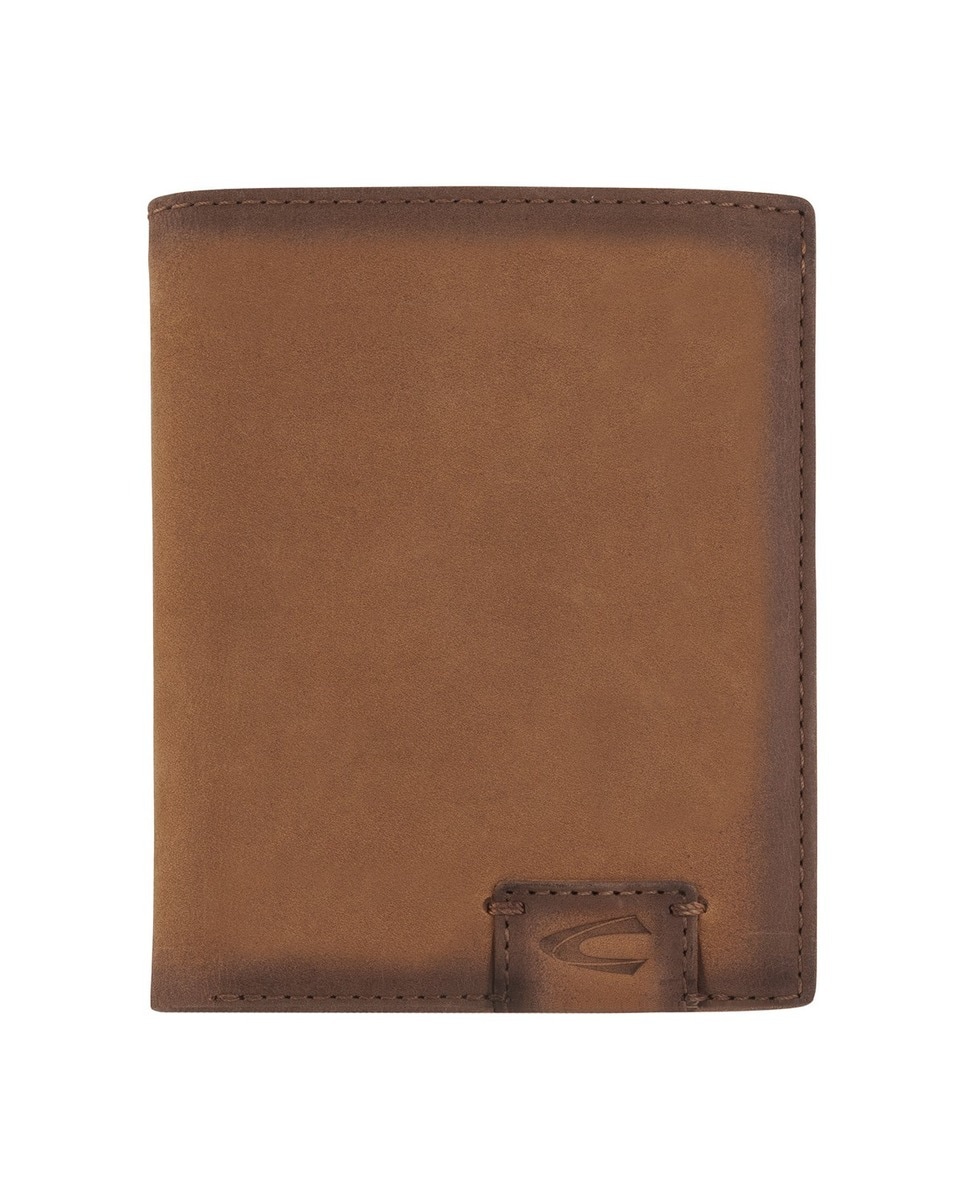 Imagem 0 de Carteira Camel Active  ao alto Linha Dallas c/ RFID em pele Nobuck cognac