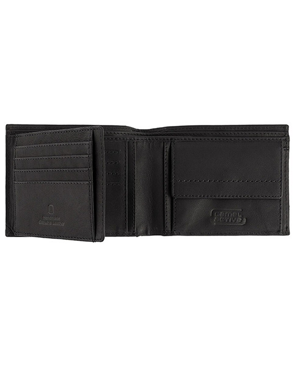 Carteira tradicional horizontal Niagara com Rfid em pele preto 2