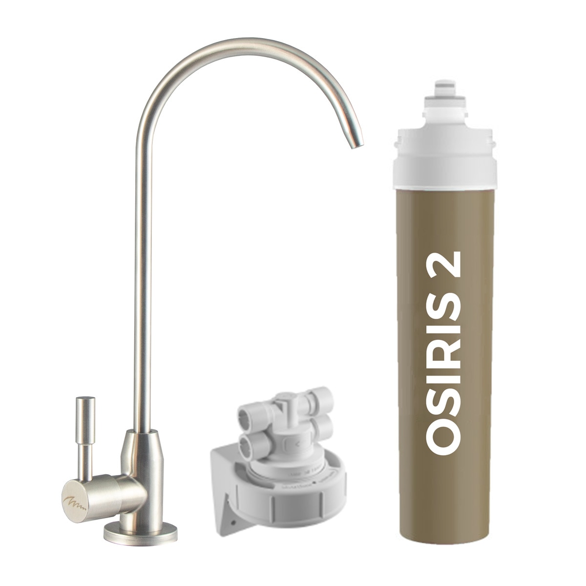 Filtro Agua con triple Acción bajo Encimera Osiris 2 Acero Inox-1