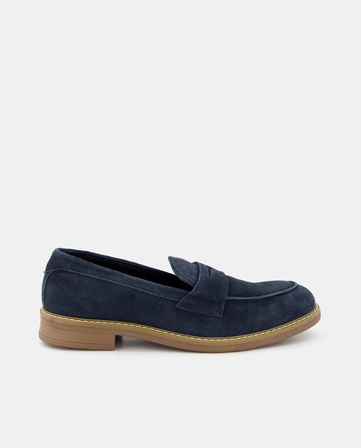 Imagen 0 de Mocasín de serraje con piso de goma