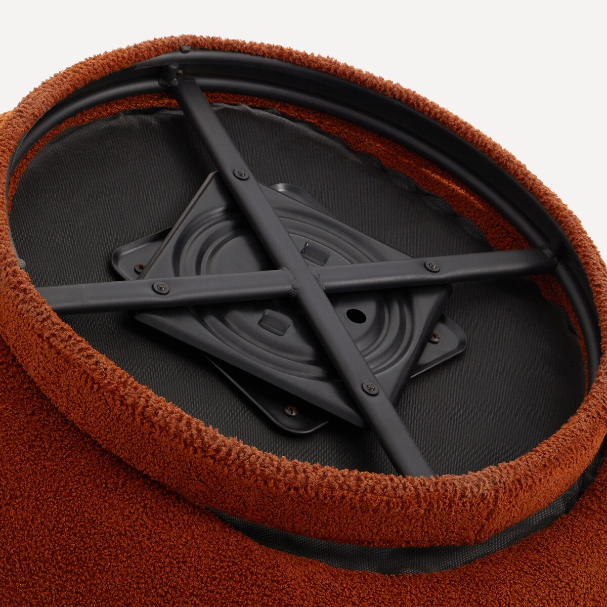 Poltrona Giratória Nicky Laranja-6