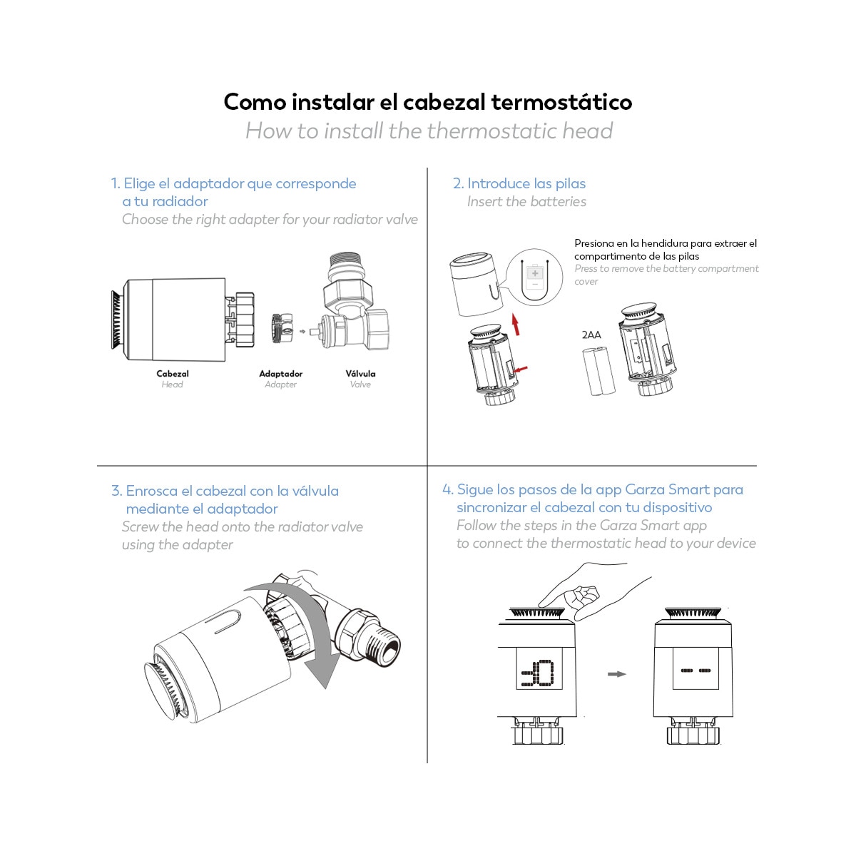 Cabezal Termostático Wi-Fi Zigbee 3.0 Blanco-8