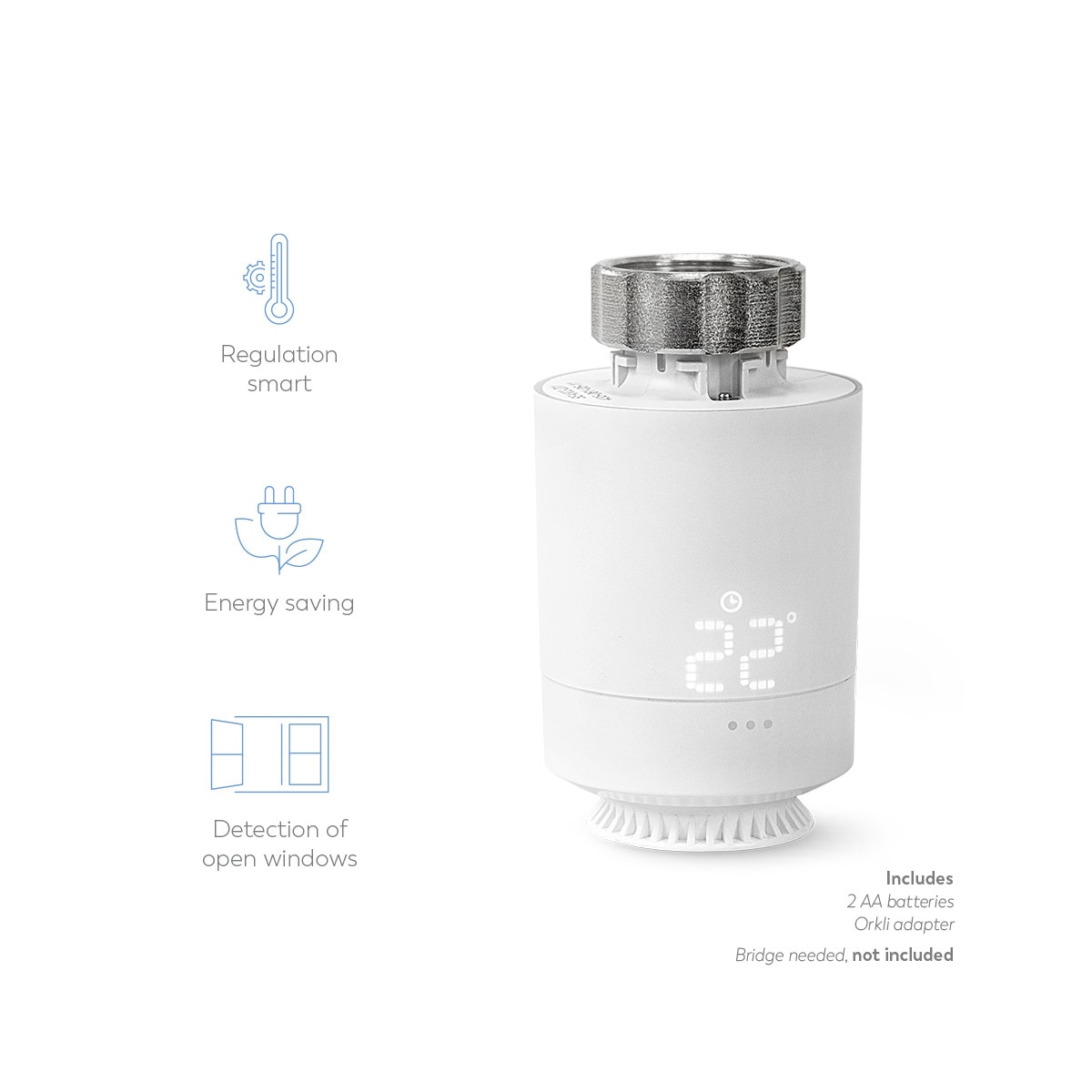 Cabezal Termostático Wi-Fi Zigbee 3.0 Blanco-2