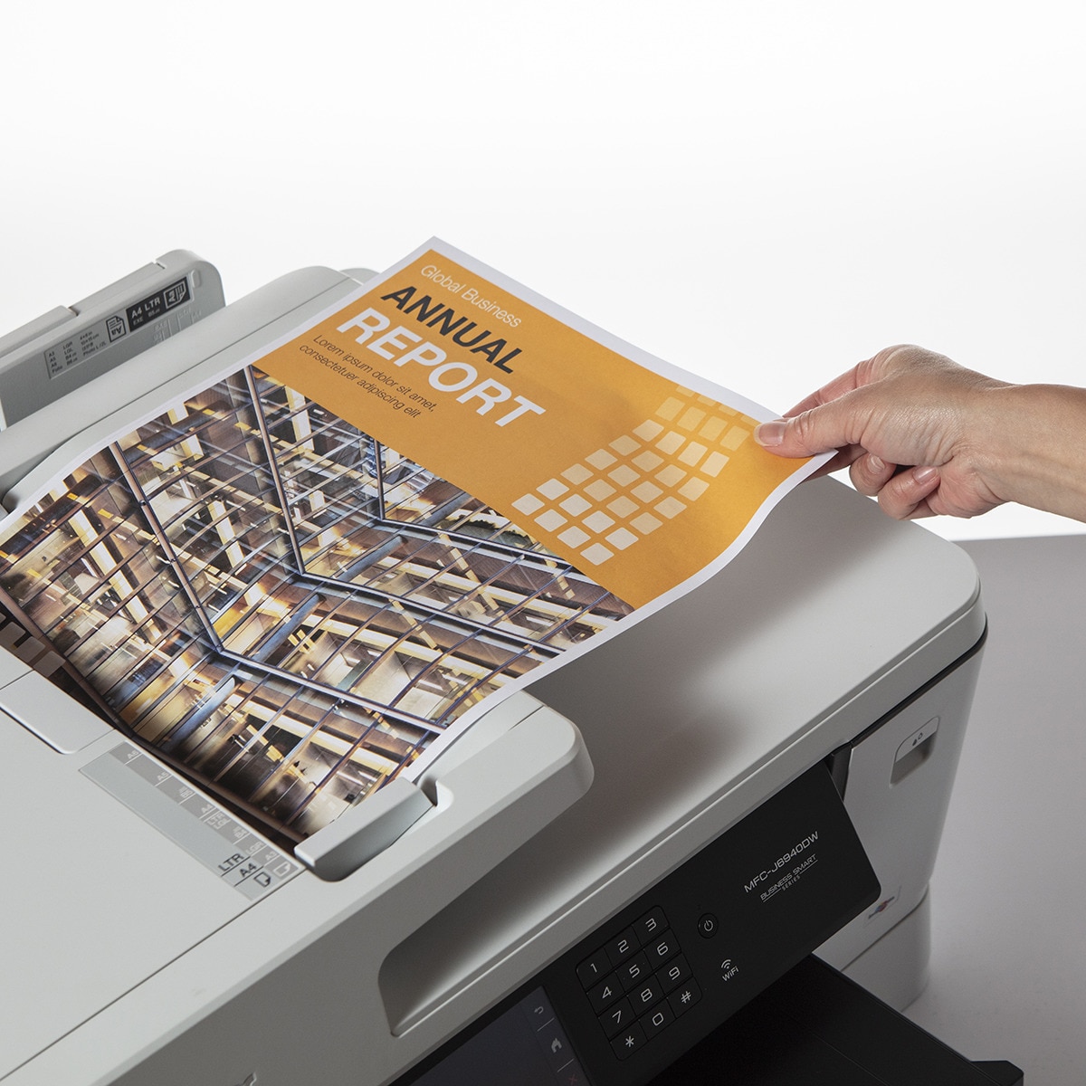 Impresora Multifunción tinta Brother MFC-J6940DW, Wi-Fi, Fax, A3 Blanco-7