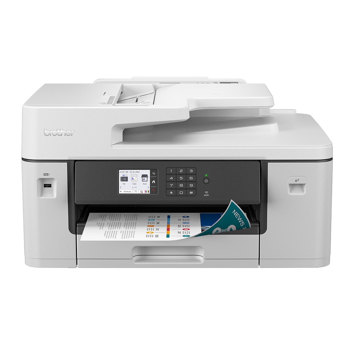 Impresora Multifunción tinta Brother MFC-J6940DW, Wi-Fi, Fax, A3 Blanco-3