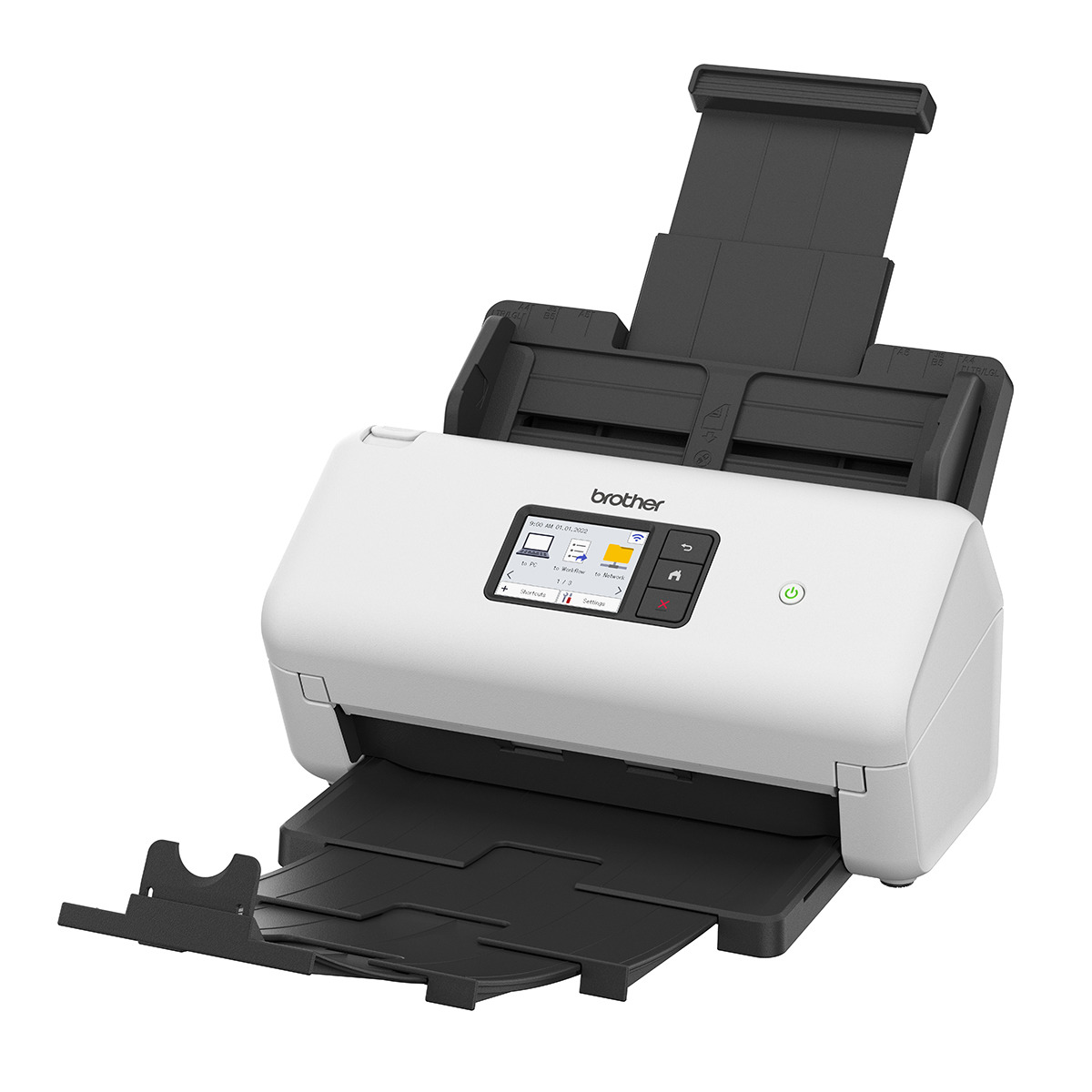 Escáner de sobremesa Brother ADS4500W con escaneado a doble cara, Ethernet y Wi-Fi Blanco-2